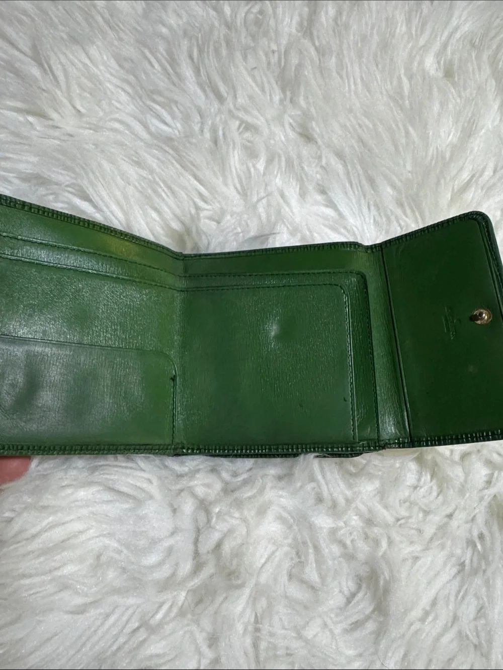 Vintage Louis Vuitton Green Epi Leather Compact Wallet